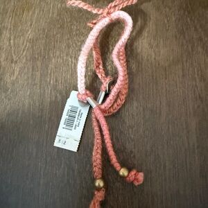 Gap Pink Ish Ombre Braided Friendship Bracelet Pair For Adults Only New With Tag